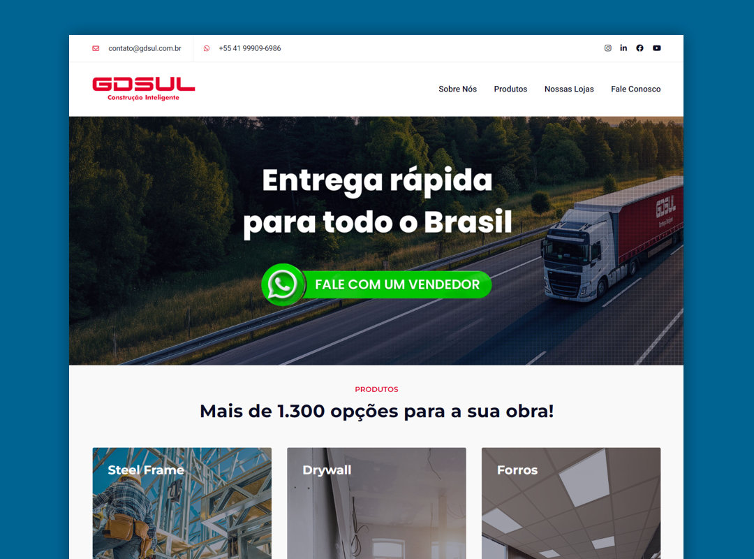 GDSul Construo a SecoWebsites