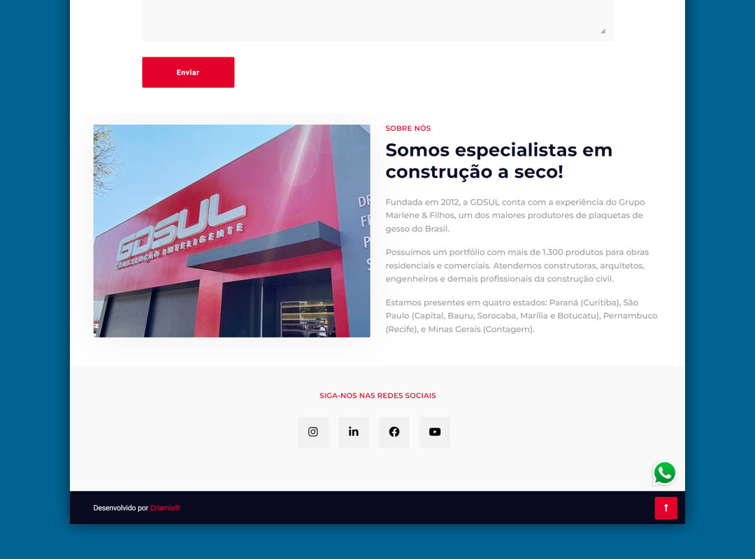 GDSul Construo a SecoWebsites